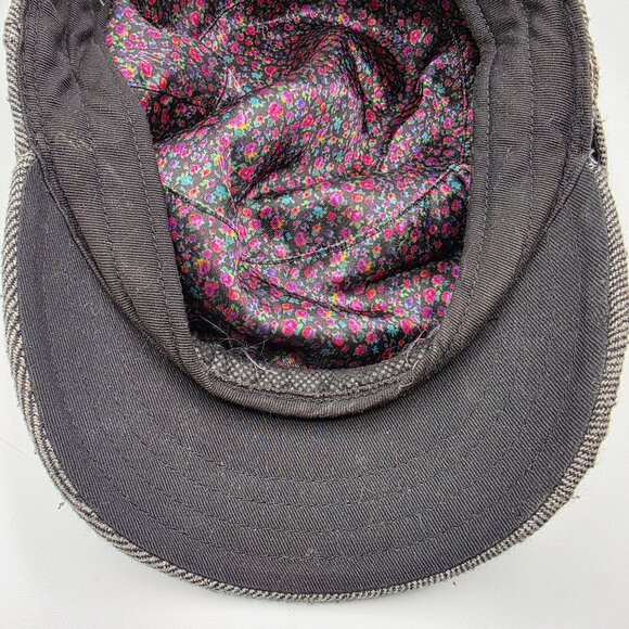 ONeill Kids Adjustable Gray News Boy Hat Cap With Metal Accents Casual Outdoors - Picture 8 of 9